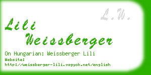 lili weissberger business card